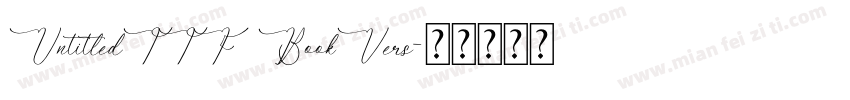 UntitledTTF BookVers字体转换